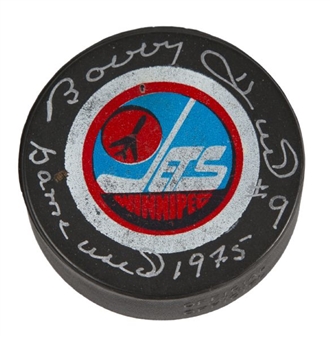 Bobby Hull Autographed Game Used Puck